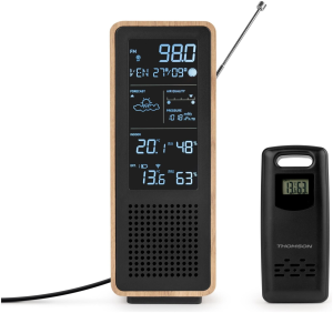 ALTOPARLANTE BLUETOOTH 5.3 FM 15W CON STAZIONE METEO E SENSORE ESTERNO THOMSON