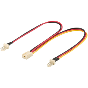 CAVO ELETTRICO 3 PIN DA SPINA A 2 PRESE PER VENTOLE PC 22cm