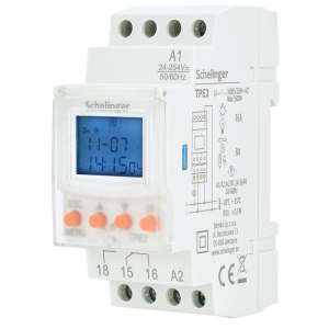 TIMER ELETTRONICO DIGITALE GUIDA DIN 2P PROGRAMMAZIONE SETTIMANALE 50 PROGRAMMI 24-220VAC-DC