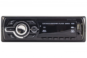 STEREO AUTORADIO AUTO RADIO FM MP3 USB SLOT SD MMC AUX OROLOGIO DIGITALE 4209