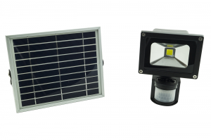 FARO 10W LED COB SENSORE MOVIMENTO PIR PANNELLO SOLARE