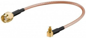 CAVO ADATTATORE PER ANTENNE PER ROUTER WLAN, SPINA SMA, 0.15 M, SPINA MC-CARD A 90°