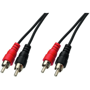 CAVO AUDIO 2 RCA SPINA MASCHIO A 2 RCA SPINA MASCHIO 3MT NERO