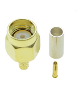 PRESA SMA A CRIMPARE CON CONTATTI DORATI PER CAVI RG174/U