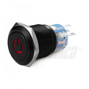 INTERRUTTORE DEVIATORE ANTIVANDALO 5A 250V LUCE ROSSA