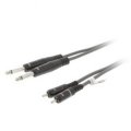 STEREO CAVO AUDIO 2X 6,35 MM MASCHIO - 2X RCA MASCHIO 3MT GRIGIO SCURO