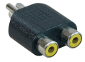 ADATTATORE DA SPINA MASCHIO RCA A 2 PRESE RCA FEMMINA