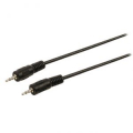 CAVO AUDIO STEREO JACK MASCHIO 2,5mm - JACK MASCHIO 2,5mm - 1MT - NERO