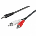 CAVO STEREO JACK 3,5MM A 2 X RCA MASCHIO 0,5MT