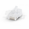 Spina PLUG RJ45 8P8C Cat6A UTP AWG24-26 Passante