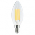 LAMPADA LED CANDELA C35 serie Filament Trasp., E14, 6W, FA320°, 2700K, 220Vac, LM780, RA80, 35*97mm