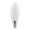 LAMPADA LED CANDELA C35 serie Filament Milky, E14, 6WFA320°, 4000K, 220Vac, LM780, RA80, 35*97mm