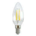 LAMPADA LED CANDELA C35 serie Filament Trasparente, E14, 4W,FA320°,2700K,220Vac,LM470,RA 80,35*100mm