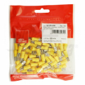 FASTON FEMMINA 4,8 mm PREISOLATO GIALLO CAVO 4-6mm