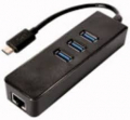 SCHEDA DI RETE 10/100/1000MB USB 3.1 TIPO “C” CON HUB 3 PORTE USB 3.0 TIPO “A”