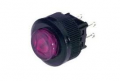 INTERRUTTORE TONDO LUMINOSO VERDE D.16mm 1A - 250V  LED 2,1V 10mA