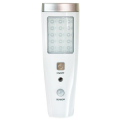LAMPADA RICARICABILE 15+5 LED CON SENSORE PIR FUNZIONE EMERGENZA E TORCIA CON BASE