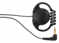 MONACOR AURICOLARE MONO CON GANCIO FLESSIBILE CAVO 1,2MT con spina stereo da 3,5mm placcata in oro