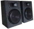 COPPIA CASSE ACUSTICHE 2 VIE 4OHM 250W WOOFER 8" RIVESTITE IN MOQUETTE