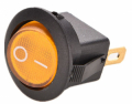 INTERRUTTORE LUMINOSO TONDO 19MM 220V GIALLO