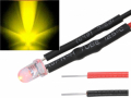 DIODO LED 3mm GIALLO 9-12VDC CON RESISTORE E CAVI PRECABLATI