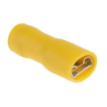 FASTON FEMMINA 6,35mm ISOLATO GIALLO CAVO 4-6mm