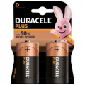 BATTERIA ALKALINA TORCIA D BLISTER 2pz DURACELL PLUS +100%