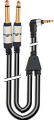 CAVO AUDIO JACK 3,5mm STEREO MASCHIO 90° 2 JACK 6,35mm MONO MASCHIO 3mt X-PRO DOPPIA SCHERMATURA AUDIODESIGN