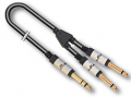 CAVO AUDIO JACK 6,35mm STEREO MASCHIO 2 JACK 6,35mm MONO MASCHIO 3mt X-PRO DOPPIA SCHERMATURA AUDIODESIGN