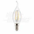 Lampadina fiamma a filamento a Led E14 - 4,5W - 230Vac - Bianco caldo 2700k 470lm