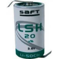 BATTERIA PILA LITIO D TORCIA 3,6V 13Ah LSH 20 CON LAMELLE SAFT