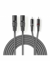 CAVO AUDIO 2 XLR MASCHIO 2 RCA MASCHIO 1,5mt NEDIS