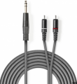 CAVO AUDIO JACK 6,35mm STEREO MASCHIO 2 RCA MASCHIO 1,5mt NEDIS