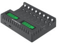 CARICABATTERIE SMART PER 8 AA/AAA NI-Cd Ni-MH NI-Cd CON DISPLAY LCD