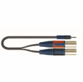CAVO AUDIO 2 XLR MASCHIO JACK 3,5mm MASCHIO 2mt QUIK LOK ROK SOLID