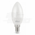 LAMPADINA LED CANDELA E14 - 6W - 230Vac - Bianco caldo 3000K 555LM