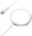 CARICABATTERIA WIRELESS A INDUZIONE MAGSAFE TONDO USB TYPE-C CARICA VELOCE 15W