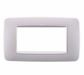 PLACCA BIANCA IN PLASTICA 4 POSTI 504 BTICINO LIVING
