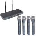 SET 4 RADIOMICROFONI PROFESSIONALI UHF A GELATO DPLL 200CH KVM