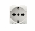 FRUTTO PRESA SCHUKO BIPASSO BIANCO 250VAC 10/16A BTICINO LIVING