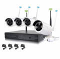 KIT VIDEOSORVEGLIANZA 4 TELECAMERE BULLET 3MP WIFI 3,6mm CON NVR 4CH 1080p SLOT HD CON APP