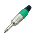 CONNETTORE JACK 6,35 MONO VOLANTE VERDE