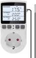 TERMOSTATO DIGITALE+TIMER SONDA TEMPERATURA E PRESA SCHUKO 220VAC 3680W 16A MAX
