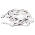 CATENA PORTALAMPADE E27 10 ATTACCHI CAVO IP44 LUNGHEZZA 10MT BIANCO MAX 40W/LAMPADA
