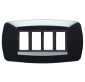 PLACCA NERA IN PLASTICA 4 POSTI BTICINO MAGIC