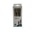 CAVO USB/A-TYPE-C RICARICA RAPIDA + DATI NERO GUSCIO ALLUMINIO 3,4A 1MT