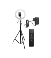 LAMPADA RING AD ANELLO PER SELFIE 13" CON ASTA 1,80MT 3000K/4000K/6500K TELECOMANDO 12VDC 2A