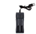 CARICABATTERIE USB 2 SLOT 18650 18500 18350 16340 14500 26650 TORCIA LITIO 3,7V