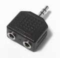 ADATATTORE DA JACK 3,5mm STEREO MASCHIO A 2 JACK 3,MM FEMMINA STEREO
