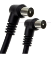 CAVO COASSIALE ANTENNA MASCHIO-MASCHIO 90° 1,5MT NERO